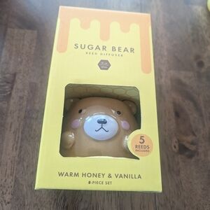 Sugar Bear Warm Honey & Vanilla Reed Diffuser - Cute Bear Ceramic